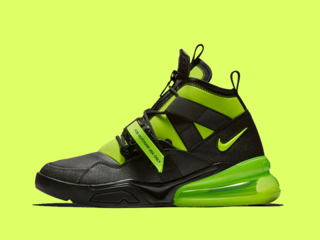 ELECTRIFYING: The Nike Air Force 270 Utility gets a jolt with this Volt colorway